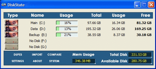 DiskState Screenshot